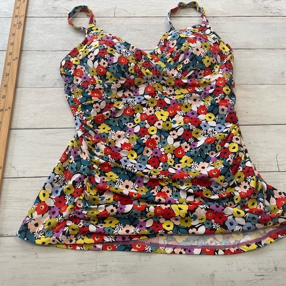 Anne Cole Women's Ditsy Floral-Print Underwire Tankini Top Swimsuit Size 32C/34B - Picture 3 of 11